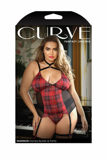 Shannon Plaid Suspender Set